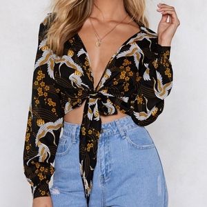 Tie Front Top